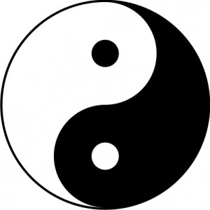 The Yin Yang symbol in Chinese philosophy describes how apparently contradictory opposites are actually complementary and interconnected in wholeness.