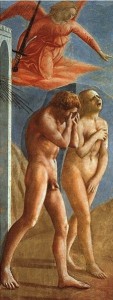The Expulsion from the Garden of Eden, a fresco by Masaccio